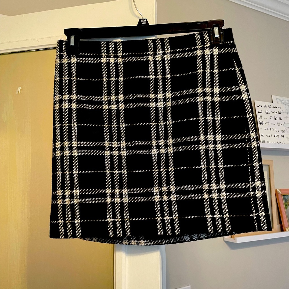 J Crew Plaid Skirt, Size 4